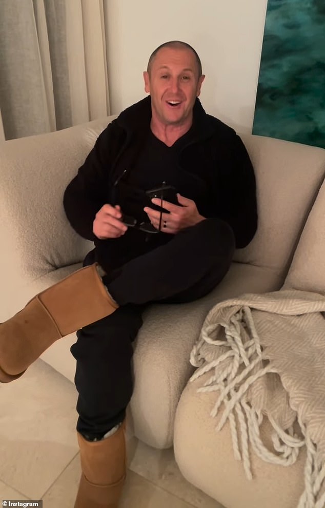 Larry Emdur (pictured) has given his fans an update after taking home the Gold Logie on Sunday night. The TV presenter filmed a video from his couch