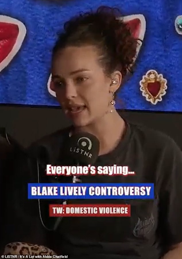 Abbie Chatfield (pictured) has launched an extraordinary campaign against Blake Lively and her new romantic film It Ends With Us, claiming the movie glorifies domestic abuse.