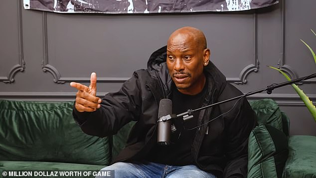 Actor Tyrese Gibson revealed his mother made him pretend to have 'special needs' so his family could collect government money