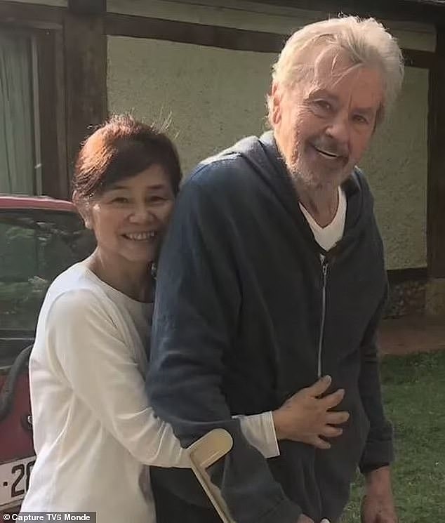 Hiromi Rollin, 66, had lived with the ailing Delon part-time for 17 years as his assistant and caregiver, but claimed the couple had been in love for 30 years