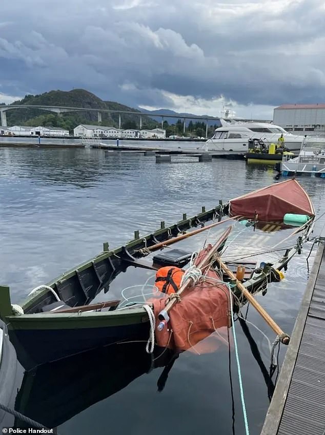 The boat was brought back to land on Wednesday