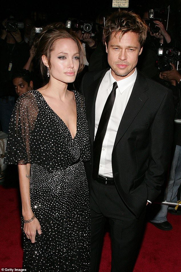 Brad and Angelina married in August 2014 after 10 years together, but Angelina filed for divorce in September 2016; seen in 2006