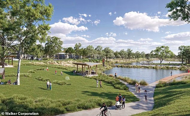 Walker has promised that the Appin development will include four new schools, healthcare, parks and a lightning-fast NBN connection (an artist's impression can be seen here)