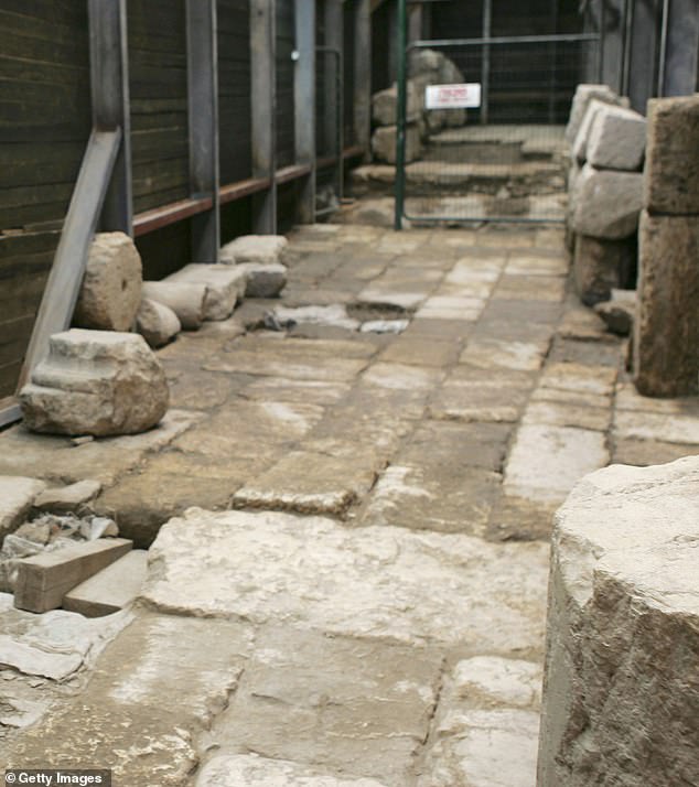 Pilgrim Street (pictured) was built 2,000 years ago and is believed to be the street leading to the Pool of Siloam, where Jesus healed a blind man