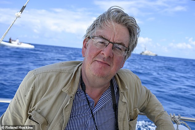 Robert Hardman (pictured) witnesses the salvage operation after the sinking of the British yacht Bayesian on August 21, 2024