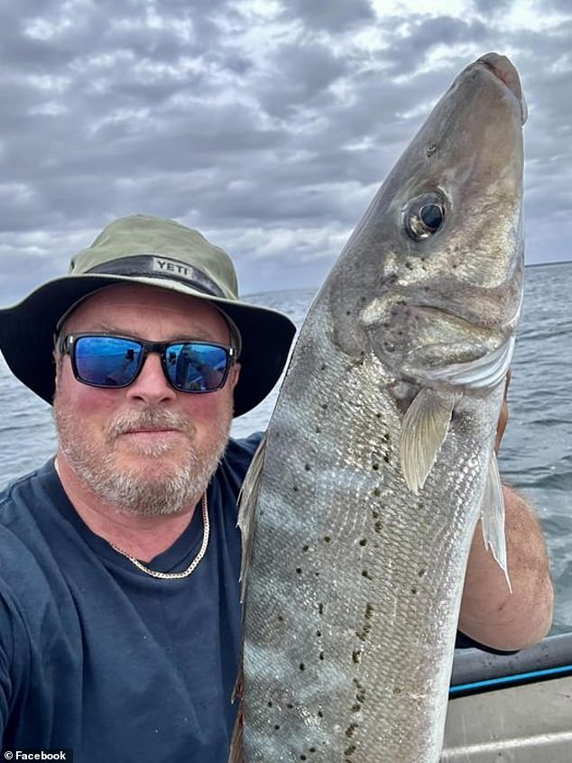 Keen fisherman Ashley David Hallam (pictured) has been charged with two counts of making or reproducing a bestiality product and three counts of possessing a bestiality product.