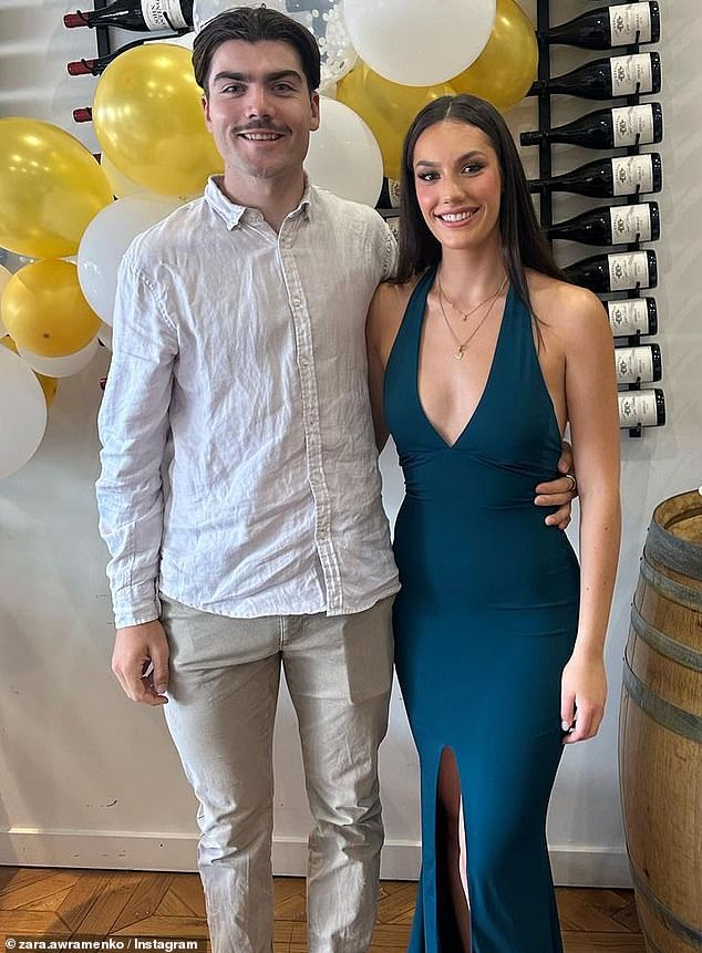 Leahy's girlfriend Zara was at the velodrome in Paris to support her partner