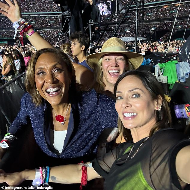 Natalie Imbruglia showed her support for Taylor Swift as she joined the star-studded crowd at one of the superstar's final London Eras Tour shows