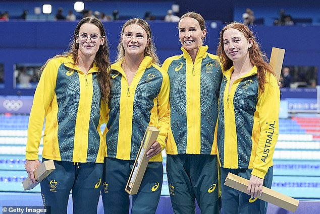 Emma McKeon, Jenna Strauch, Mollie O'Callaghan and Kaylee McKeown won silver in the women's 4x100m medley relay on the final night of swimming at the Olympic Games