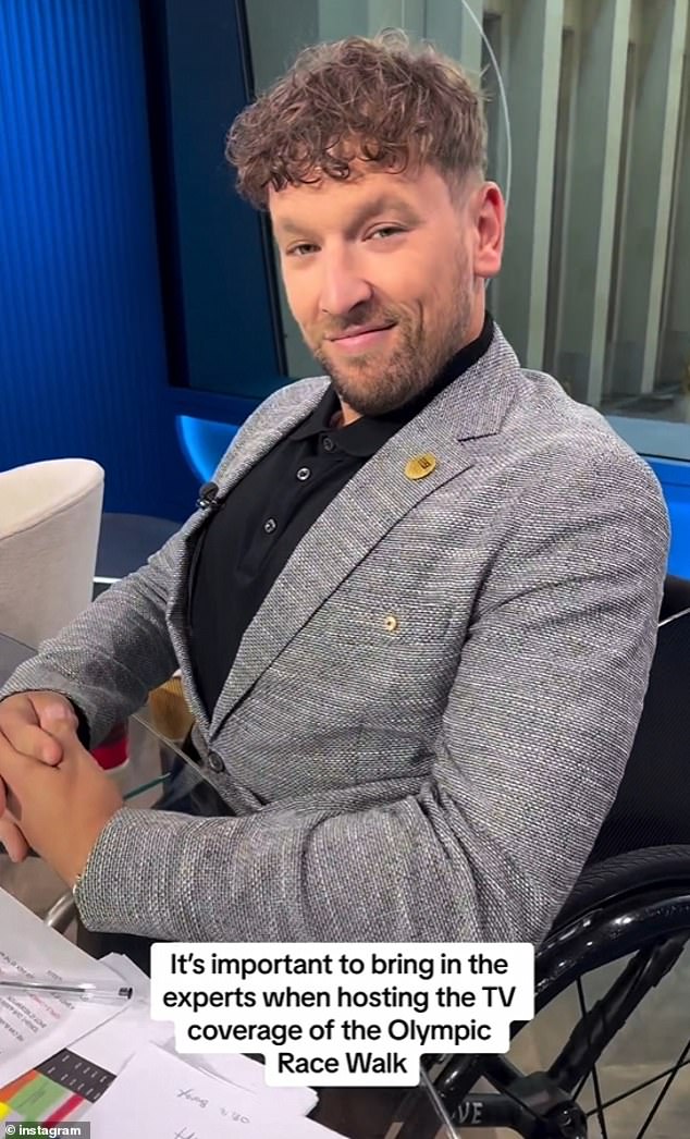 Dylan Alcott's self-referential humour is one of the reasons he's a hit with Channel Nine's Paris Olympics commentary team - and his latest Instagram joke (pictured) is a prime example