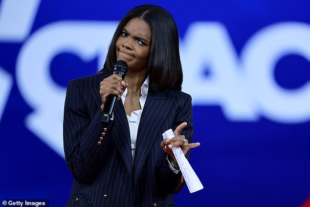 Australians are divided after calls to ban controversial US political commentator Candace Owens (pictured) from obtaining a visa for her tour of live shows in Australia