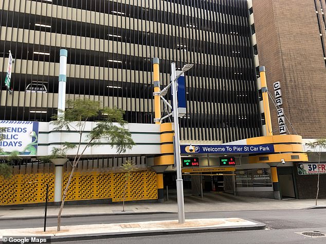 The parking garage at the shopping center (pictured) has 28 parking spaces reserved for women, out of 700 available spaces.