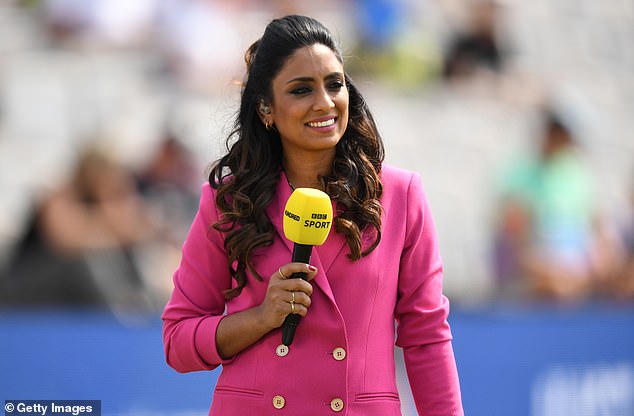 BBC presenter Isa Guha has revealed she fell into a hole in the commentary box