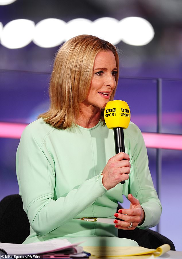 BBC Olympic Games presenter Gabby Logan has been criticised for calling a mistake by the US 4x100m Olympic team a 'c**k-up'