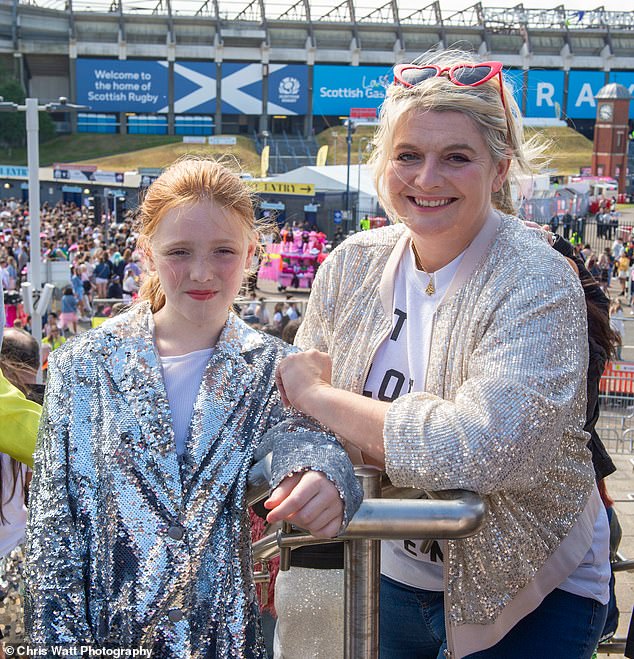 Bryony Gordon and daughter Edie dress up in all the right sparkle for Taylor Swift's era tour