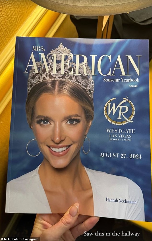 She later shared a photo of a souvenir yearbook featuring her gorgeous image as Mrs. American