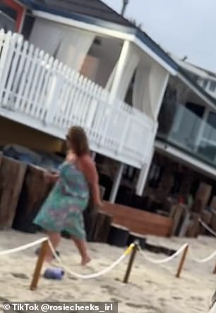 Beachgoers dubbed the feisty woman 'Karen of the week'