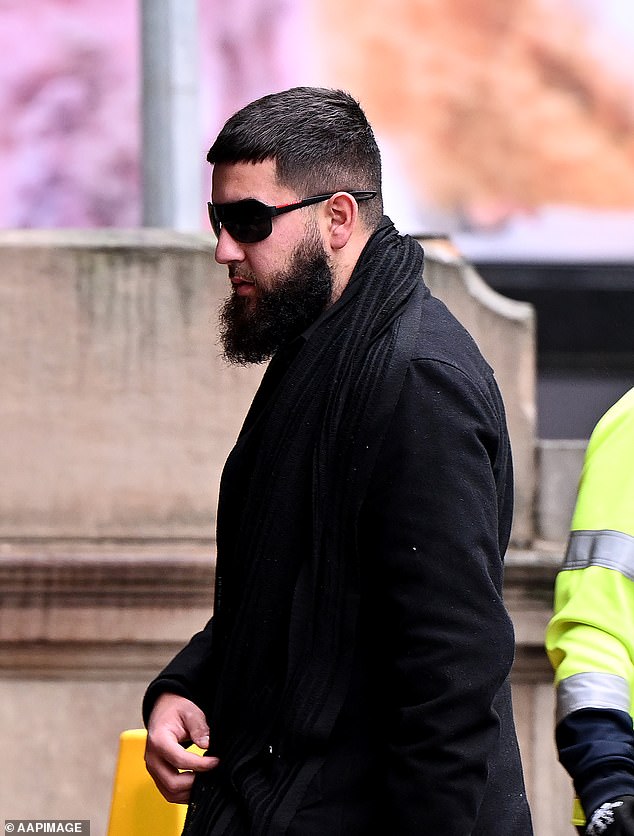 Omar El-Sayed, 25, Rami Katlan, 26, and Mohammed Ali, 21, have pleaded not guilty to two counts of sexual intercourse without consent and two counts of aggravated sexual assault in company. Ali is pictured outside court on Monday