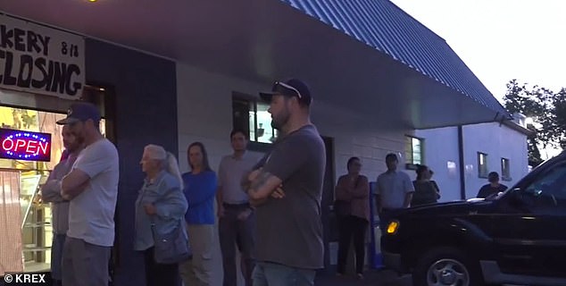 Loyal customers formed a line outside the door to pick up their favorite treats