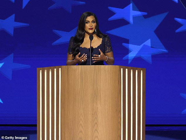 Ben Affleck, 52, got a special shout-out from Mindy Kaling, 45, when she spoke onstage at the Democratic National Convention in Chicago on Wednesday