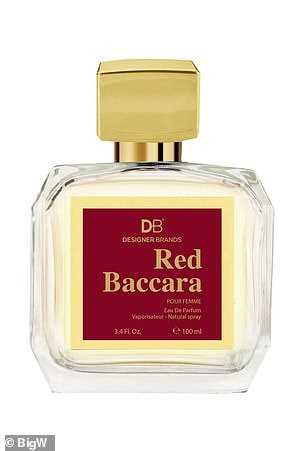 Designer Brands fragrance Red Baccara costs $14 at Big W