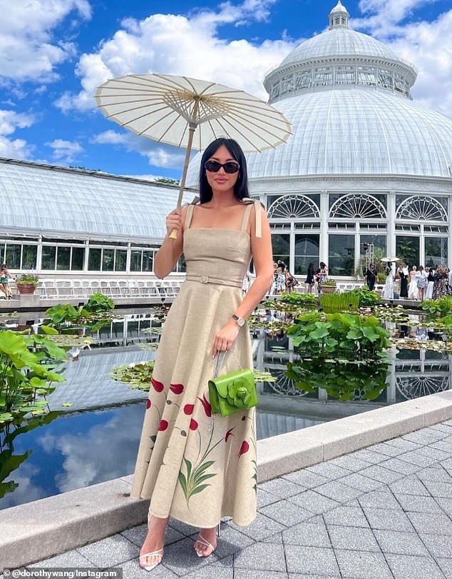 Billionaire heiress Dorothy Wang has taken to the Round Swamp grocery store in the Hamptons over a 'racially inappropriate' food item she purchased