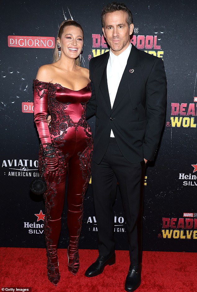 The film follows her surprise role in Deadpool & Wolverine as Ladypool opposite husband Ryan Reynolds; pictured on July 22 in NYC