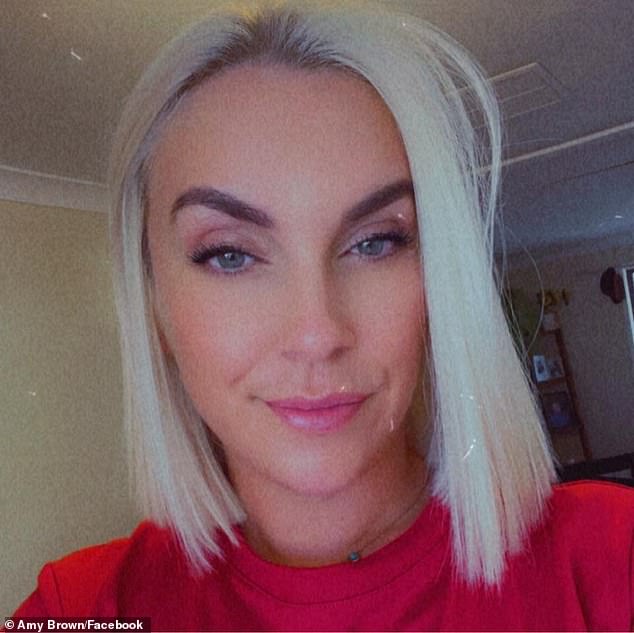 Amy Brown (pictured) - who came out as the woman in the controversial photo of Souths star Latrell Mitchell - is embroiled in a heated war of words over who leaked the photo