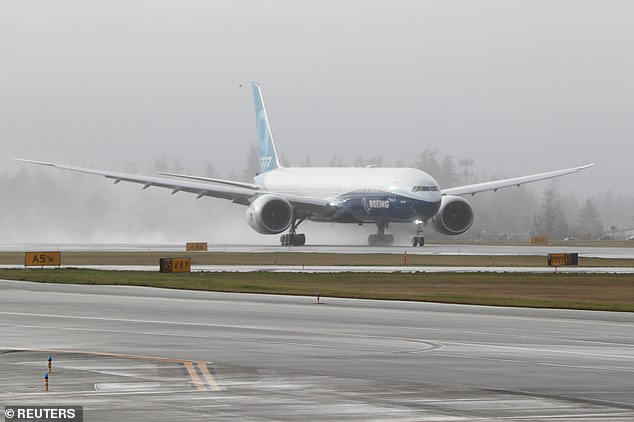 The plane - seen here during a test flight in 2020 - was scheduled to enter commercial service that year but has been repeatedly delayed