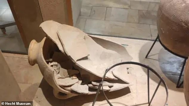 A four-year-old boy accidentally destroyed a 3,500-year-old pot while visiting the Hecht Museum in Haifa