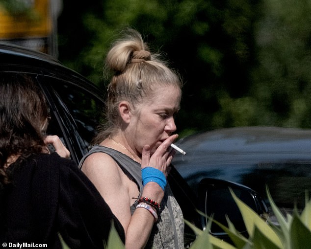 Christina Applegate was spotted smoking a cigarette last week while on her way to an appointment in LA