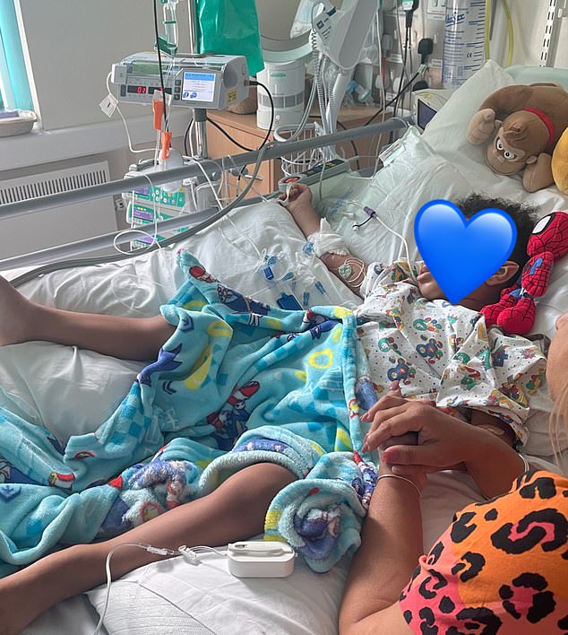 Isaiah, three, fell ill while on holiday with his family in Turkey at the end of June and was admitted to hospital after returning home to the UK