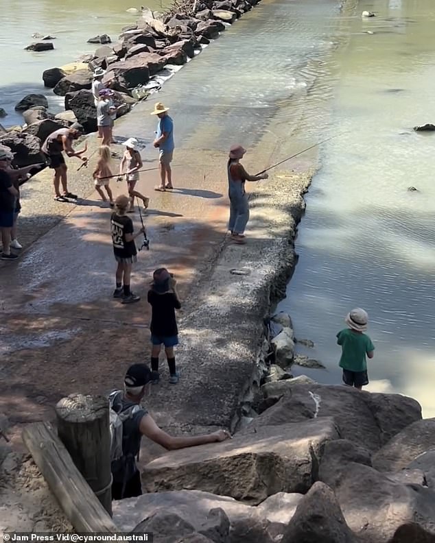 Cyaround Australia Tours called the group to fish at Cahills Crossing in Kakadu National Park, 285km east of Darwin, on Tuesday