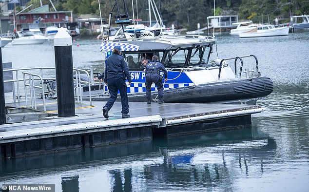 Emergency services were called to a mooring at Tunks Park last night due to concerns for the welfare of two people believed to be on the 47ft yacht (pictured are emergency services at the scene)