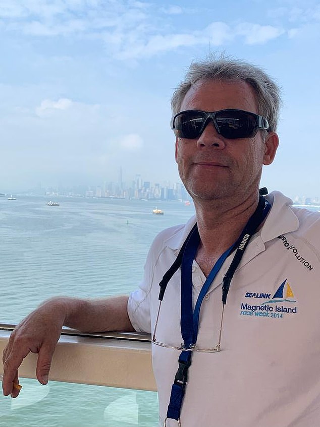 Sydney plumber Peter Ray (pictured) has been identified as the man found dead next to a brothel with women on his luxury yacht moored in Cammeray on Wednesday