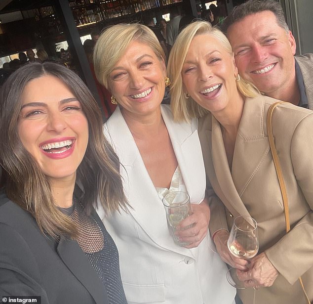 Liz Hayes (second from right) with Karl Stefanovic, Tara Brown and Sarah Abo