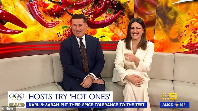 Sunrise has beaten arch-rival Today to an average share of 43.2 percent of the metro audience in 2024. Pictured: Today presenters Karl Stefanovic and Sarah Abo