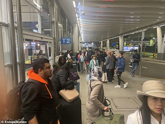 Several domestic flights to and from Sydney Airport have been cancelled as passengers complain of long delays