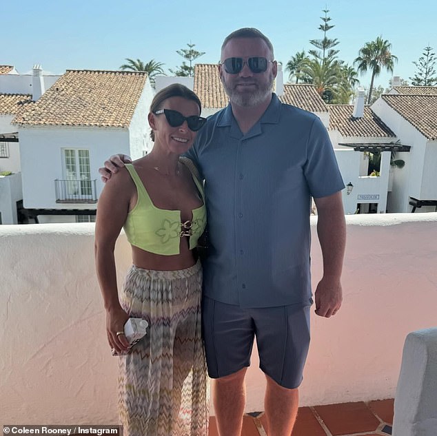 As Coleen and her boys watched Plymouth Argyle lose 1-0, they also showed off their radiant tans that were still visible after their recent family holiday in Marbella