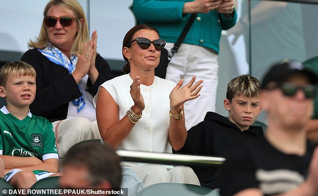 Coleen Rooney was the most glamorous WAG on Saturday as she cheered on her husband Wayne's football team, Plymouth Argyle, during their Championship match against Stoke City