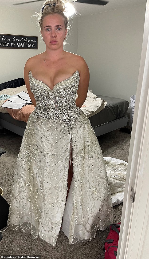 Colorado influencer bride Raylee Rukavina has responded to allegations that she stole her wedding dress after Casze Atelier owner Cenderra Ca'Zanthia accused her of not paying for the $10,000 outfit