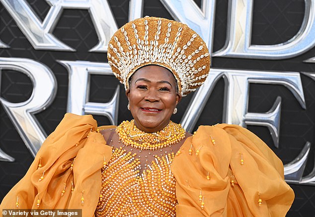 Black Panther actress Connie Chiume (pictured in LA in October 2022) has died at age 72