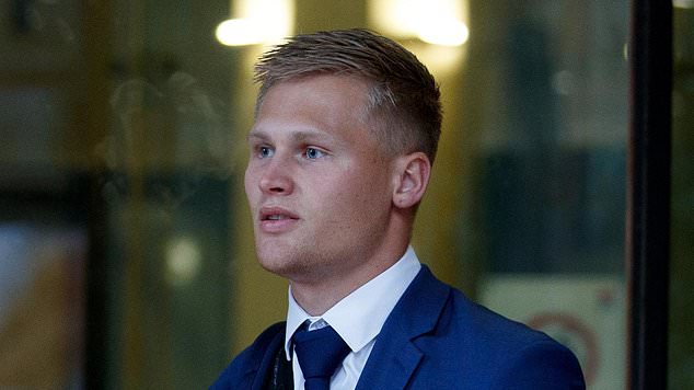 Connor Lind, now 23, is on trial in Sydney's Downing Centre District Court after he denied engaging in sexual acts with a 14-year-old girl and a 15-year-old girl.