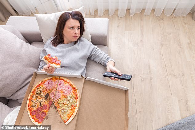 Good news for couch potatoes, as researchers claim they've found the chemical that makes us choose exercise over snacking (stock image)