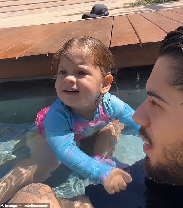 Brazilian country music star Zé Felipe revealed on Instagram that he saved his one-year-old daughter, Maria Flor, from drowning in a pool at the family's country home on Thursday, just three days after they moved in.