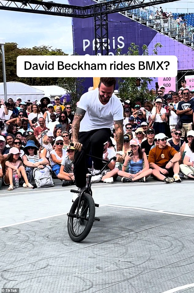 David Beckham fans were left in awe when he showed off his BMX skills at the Olympics. But all is not as it seems.