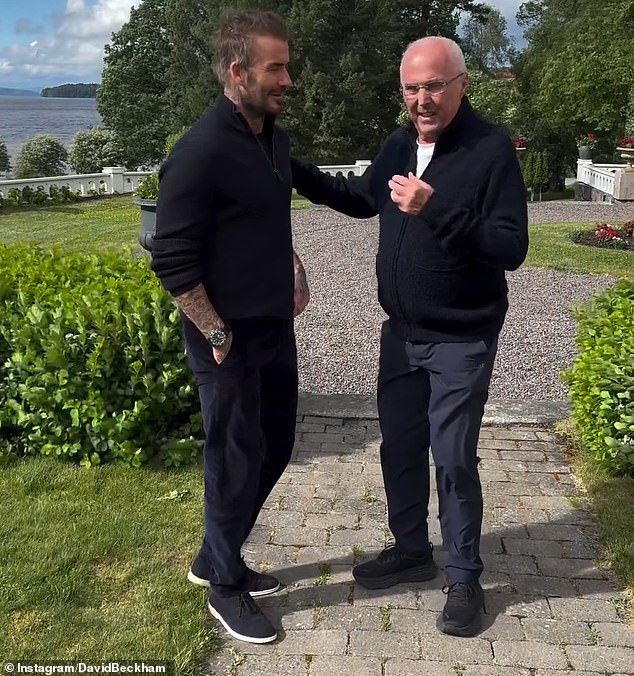 David Beckham and Sven-Goran Eriksson seen together in a post Beckham posted on Instagram earlier tonight