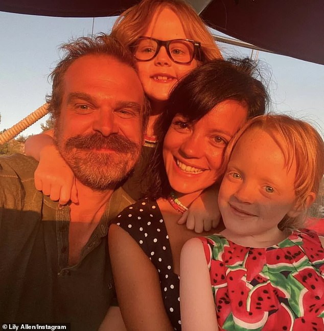 David Harbour has revealed he instantly fell in love with Lily Allen's two children the first time they met, even though he never wanted a child.