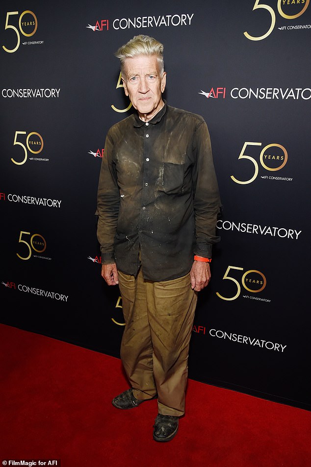 Iconic film director David Lynch (pictured in Beverly Hills in September 2019) revealed he can no longer personally helm the show as he is housebound with emphysema