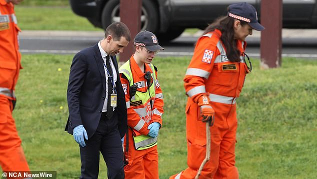 Detectives have found knives near the scene where a man was found injured in the early morning